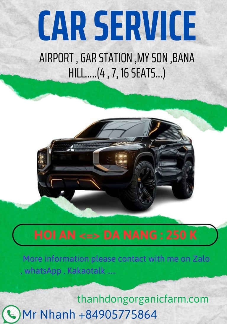 a car service advertisement for a car service
