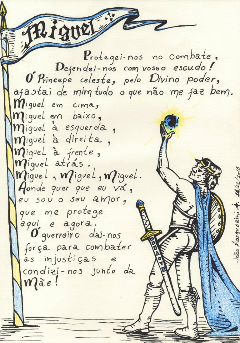 Paganização da oração ao General dos exércitos celestiais, Miguel, por Jaum em 2018
