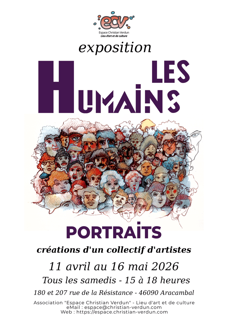 Affiche de l'exposition "les Humains - Portraits"