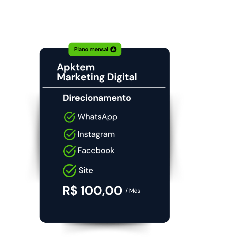 uma tela de telefone mostrando uma lista de marketing digital