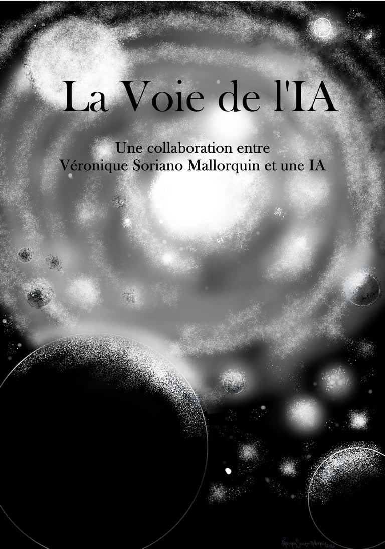 La Voie de l'IA couverture du livre, collaboration entre Véronique Soriano et une IA