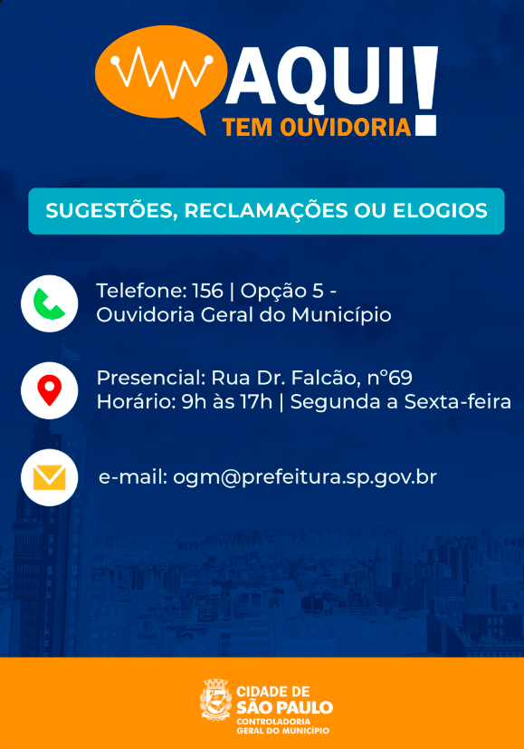 Imagem mostra a ouvidoria da cidade de são paulo 156 através da velar funerária são paulo