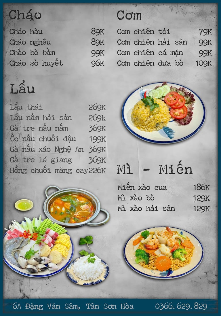 Thực đơn Bếp Dì Toàn - Top 1 nhà hàng ngon gần sân bay