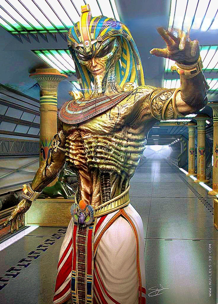 Advanced physique ancient Egyptian magical alien