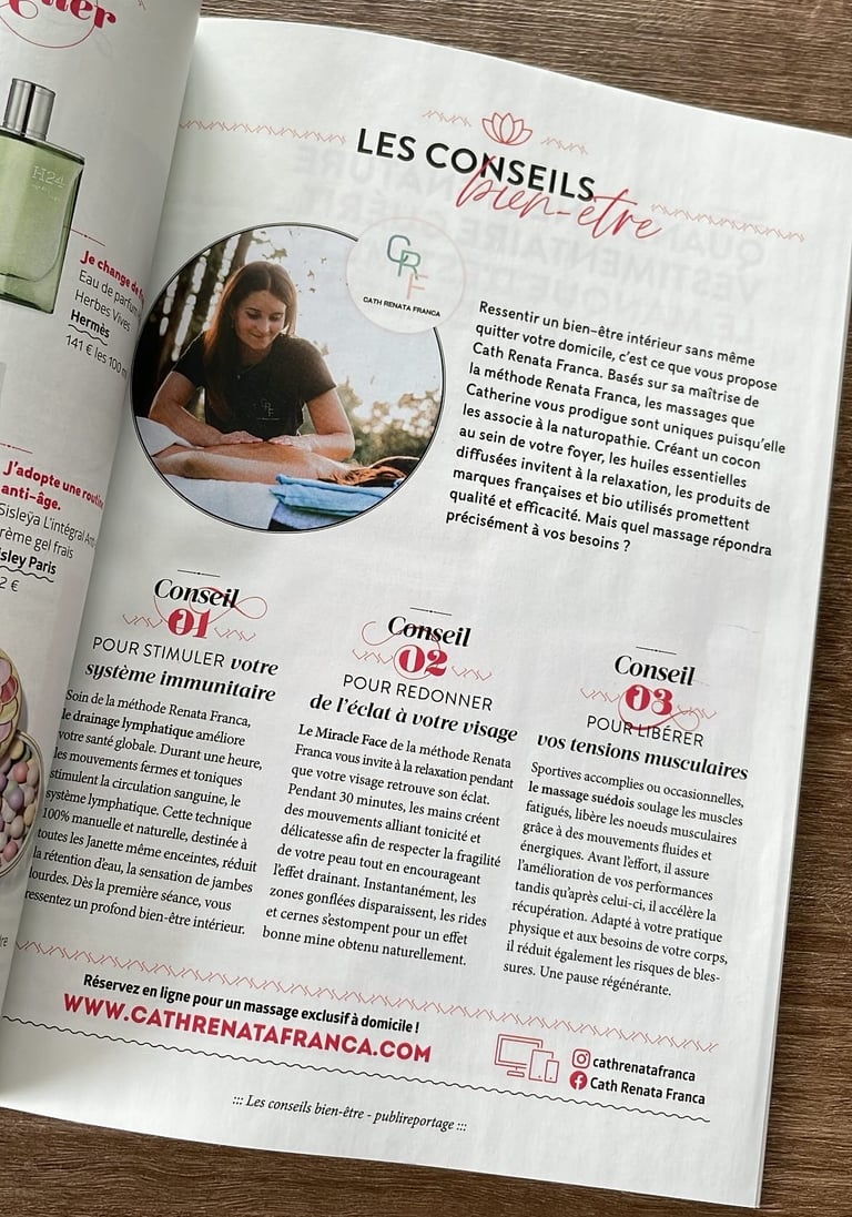Page conseils bien-être du magazine Janette au Luxembourg