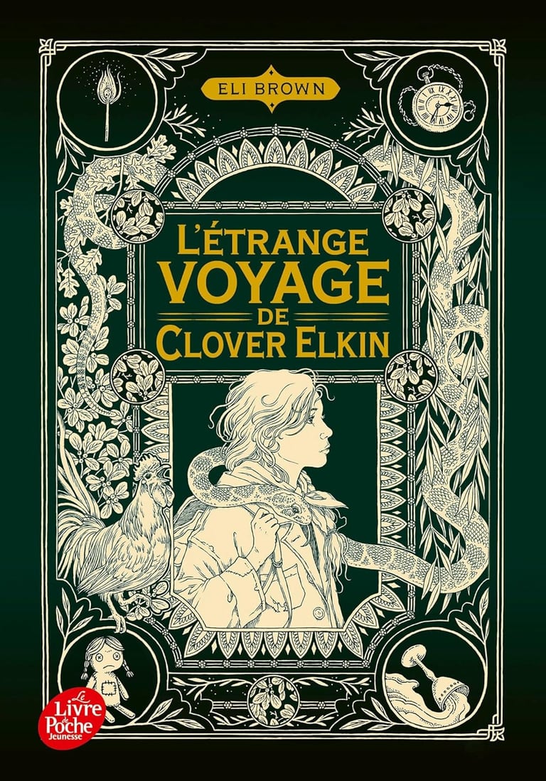 Première de couverture du roman L'étrange voyage de Clover Elkin d'Eli Brown