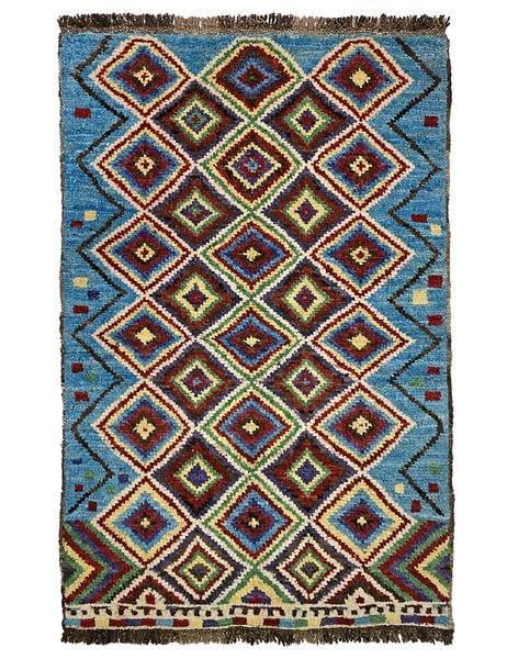 NOMADIC AFGHAN - 150cm x 90cm (4'11 x 2'11) - TRIBAL AND NOMADIC RUGS - HANDMADE RUG COMPANY
