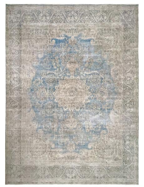 BAYAT - 389cm x 295cm (12'9 x 9'8) - BLUE BAYAT RUG - HANDMADE RUG COMPANY