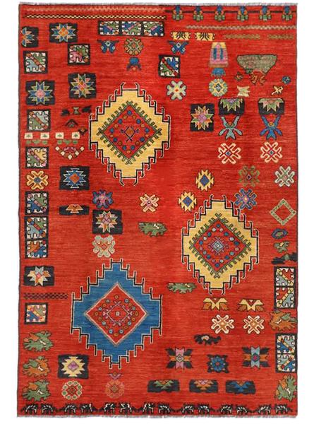 NOMADIC AFGHAN -310cm x 200cm (10'3 x 6'7)  - HANDMADE AFGHAN RUGS - HANDMADE RUG COMPANY