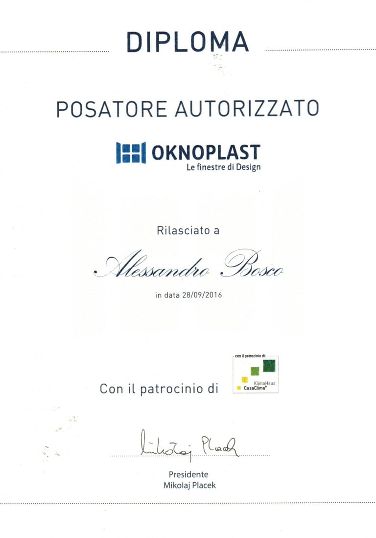 Posatore autorizzato Oknoplast