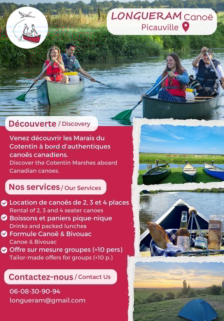Gîtes de la Cour d'Etienville - Manche - Partenariat Longueram canoë