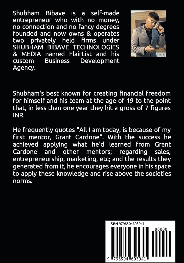 shubham bibave, book of shubham bibave. Who is Shubham Bibave? Getting lethal at closing deals book.