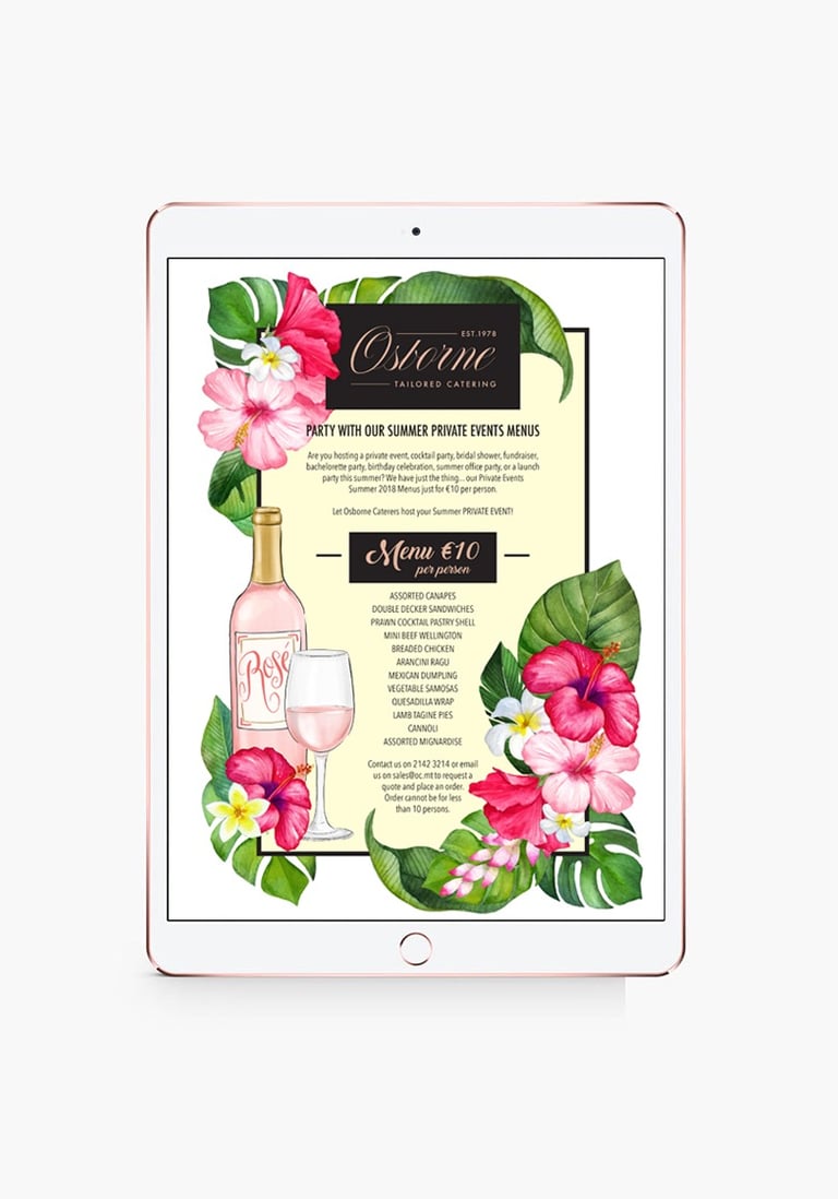 Catering Advert design