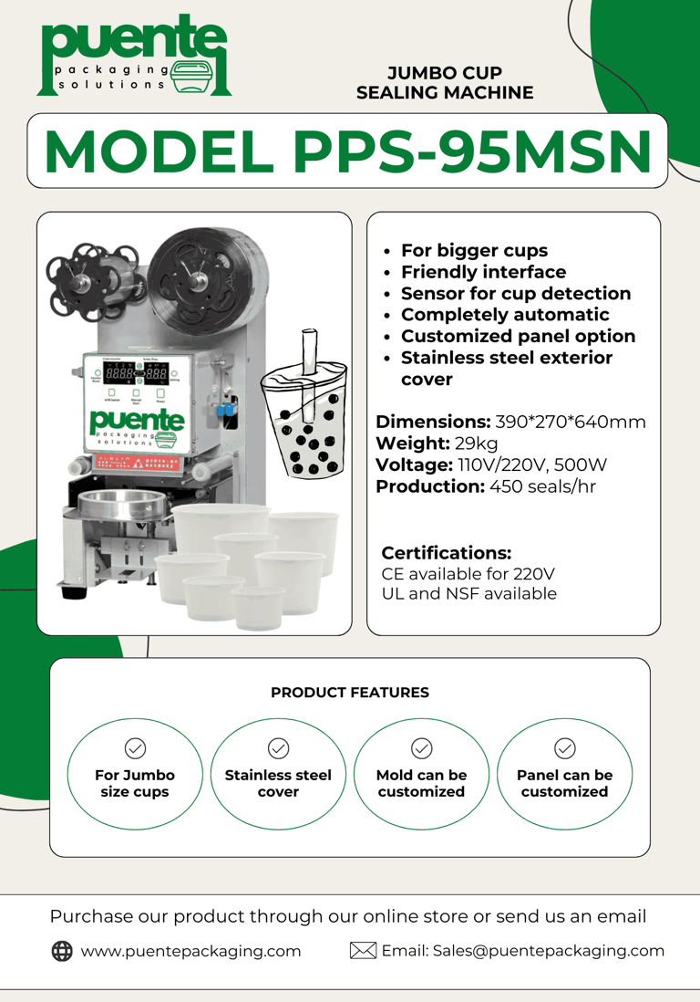 jumbo cup sealer brochure