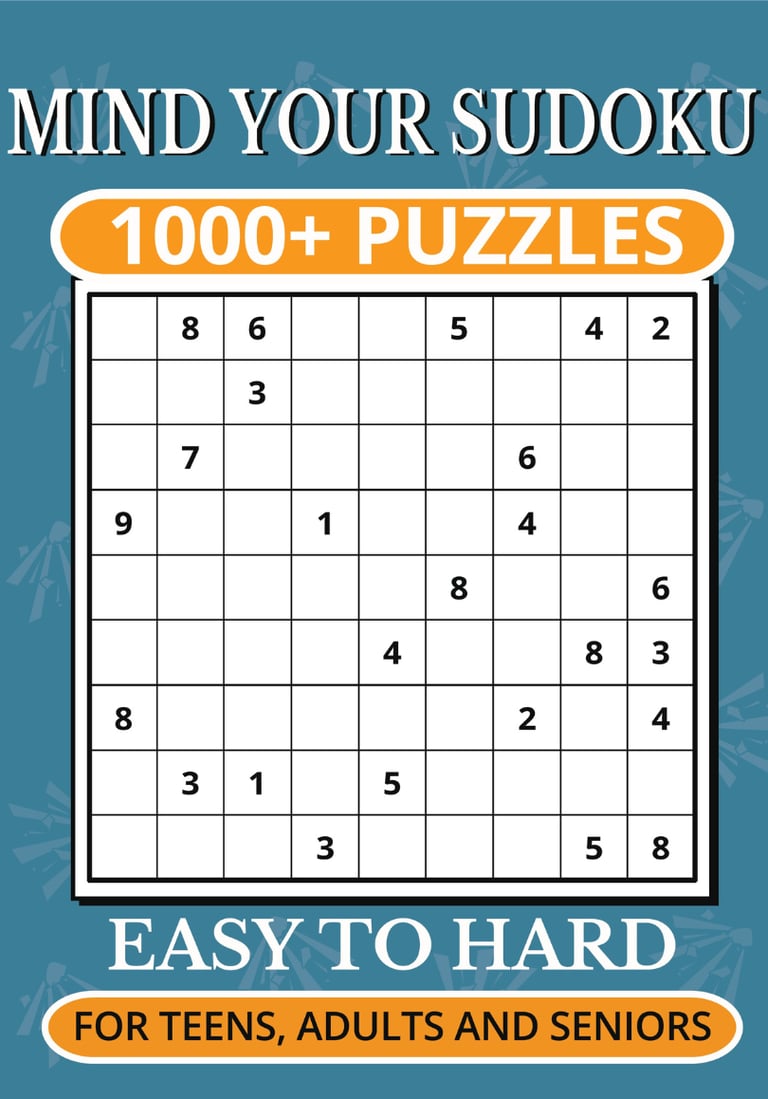 sudoku puzzle mockup cover