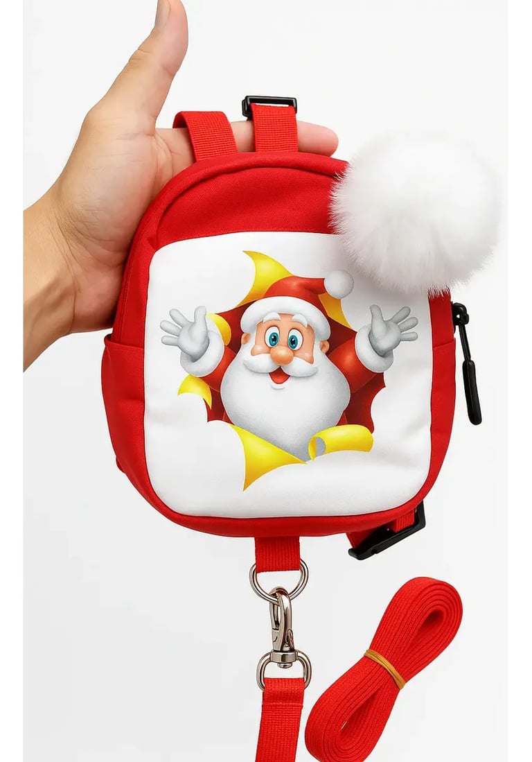 Acessórios Mochila Natal Para Pet Com Guia (até 7kg)