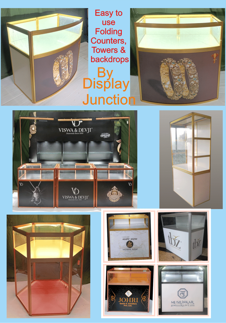 Folding Jewelry exhibition Showcases