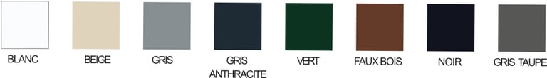couleurs lamelles pvc