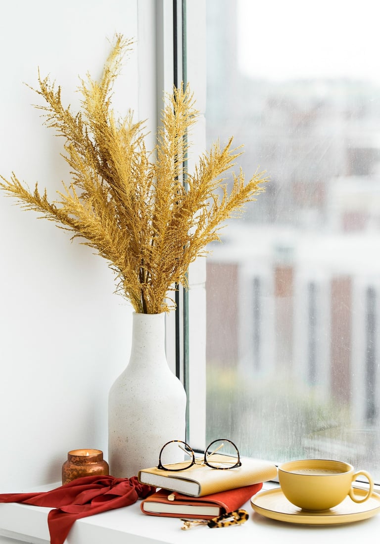 pampas grass & dried arrangements
