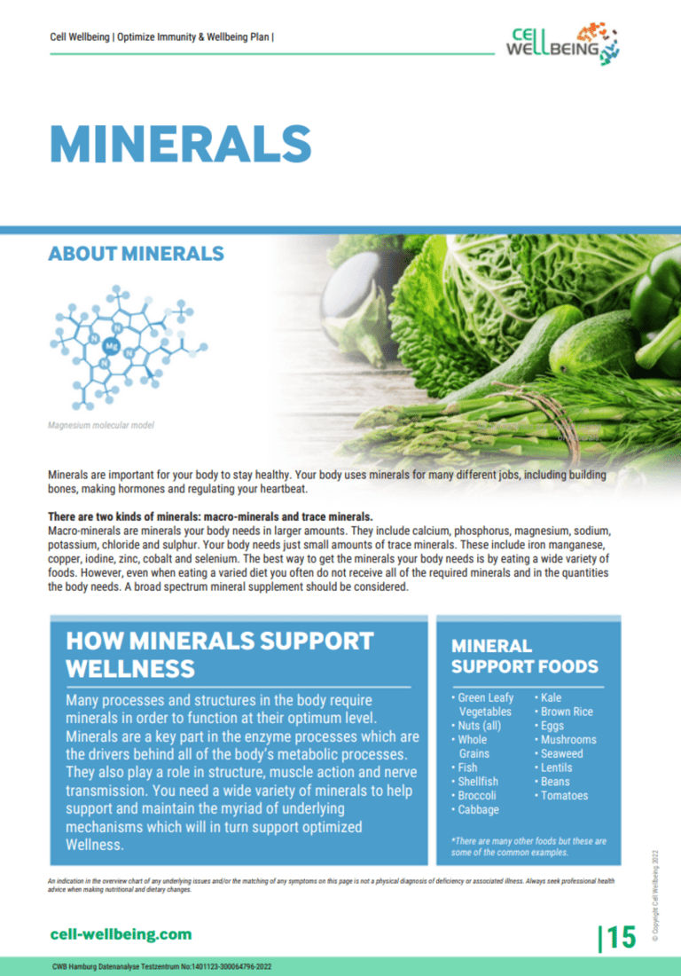 hair analysis sample page minerals
