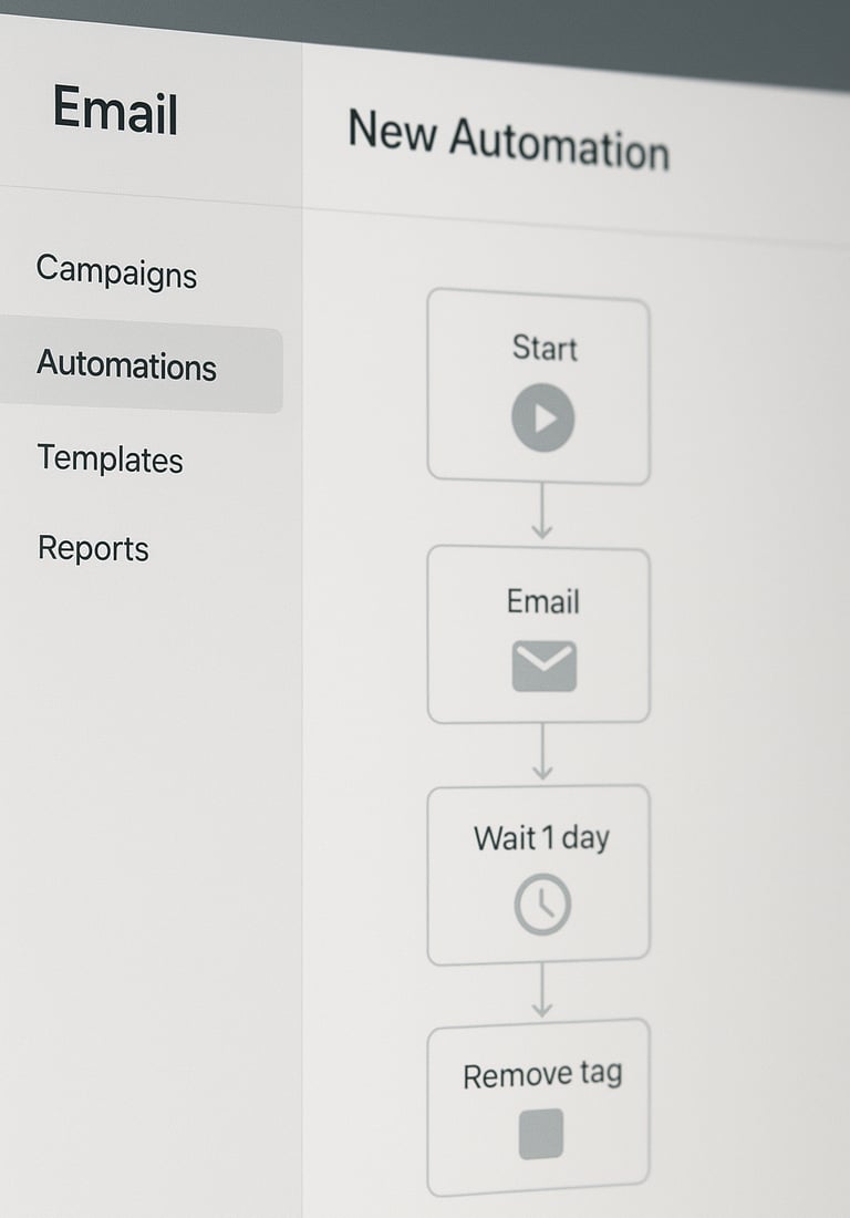 Interface-limpa-plataforma-email-marketing-automações-fluindo