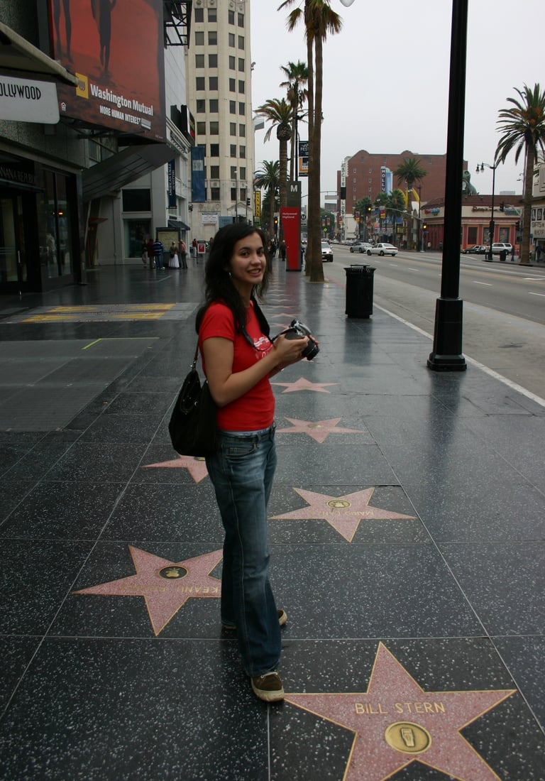 My friend Laura in Hollywood fall of 2005 after I drove 12 hours from San Francisco to visit