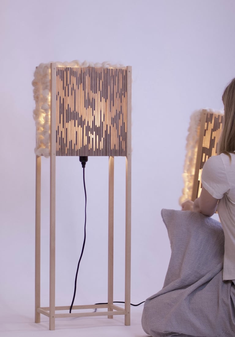 our sheep lamps turned on