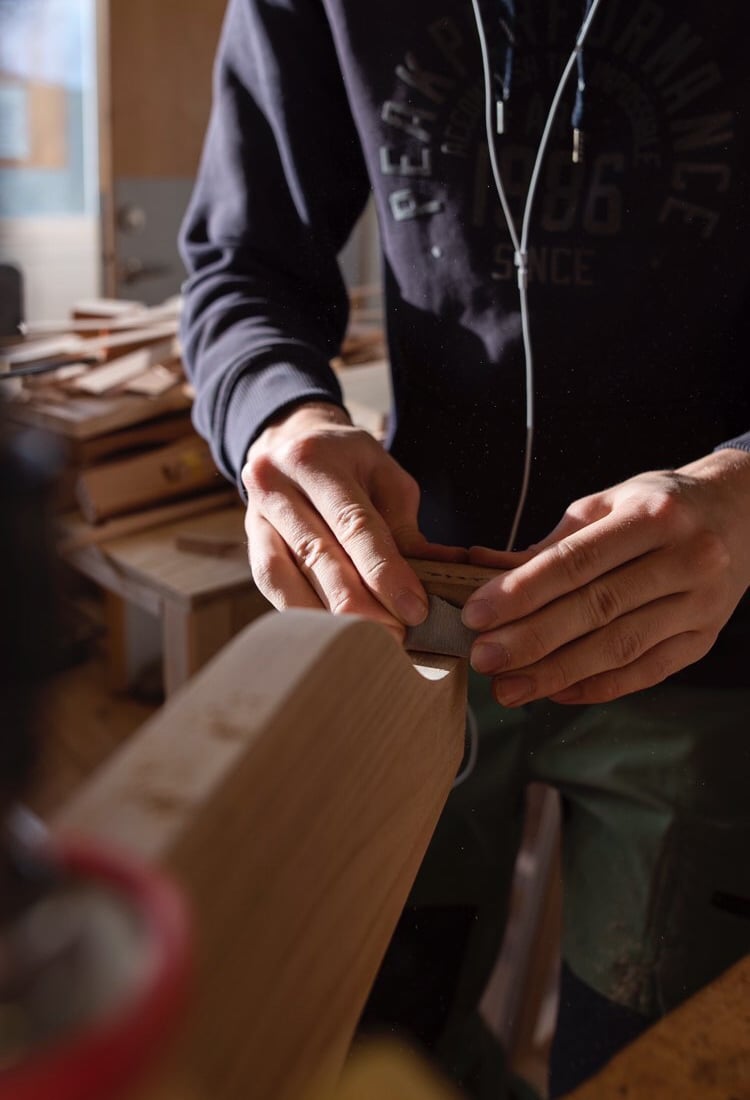 showing craftsmanship - sanding wood