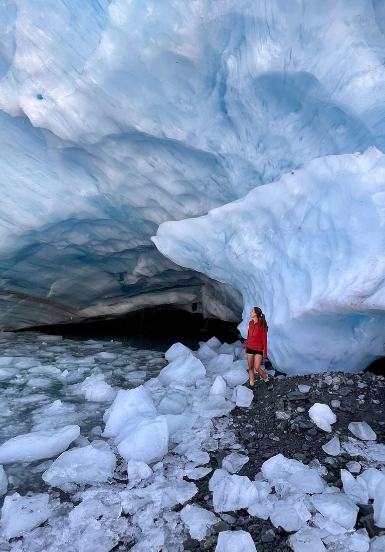 Junto a Brewster Glacier