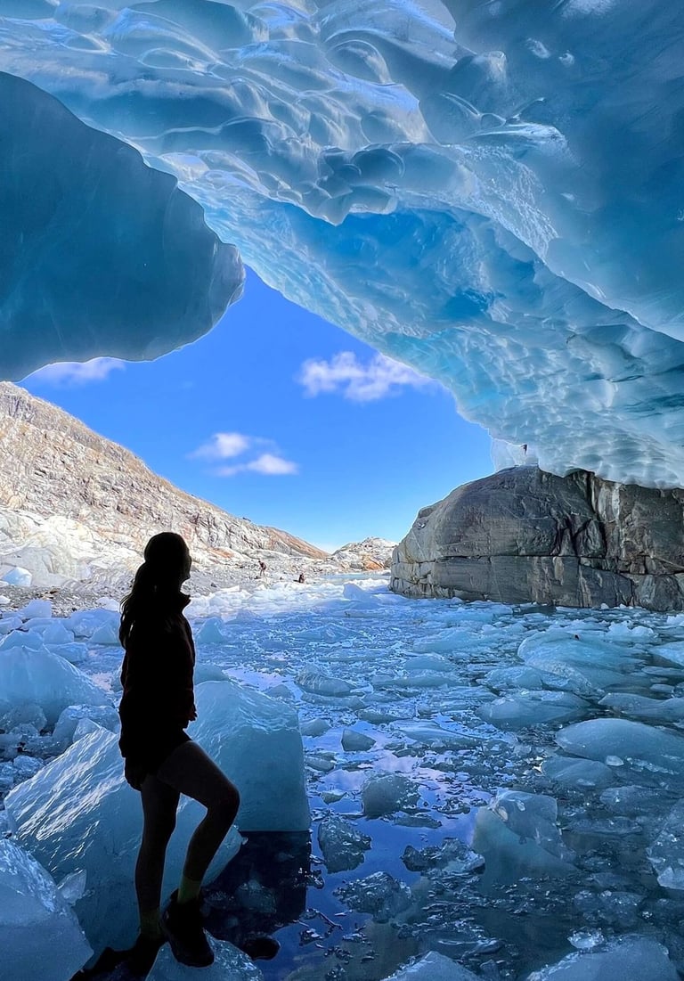 Interior de Brewster glacier