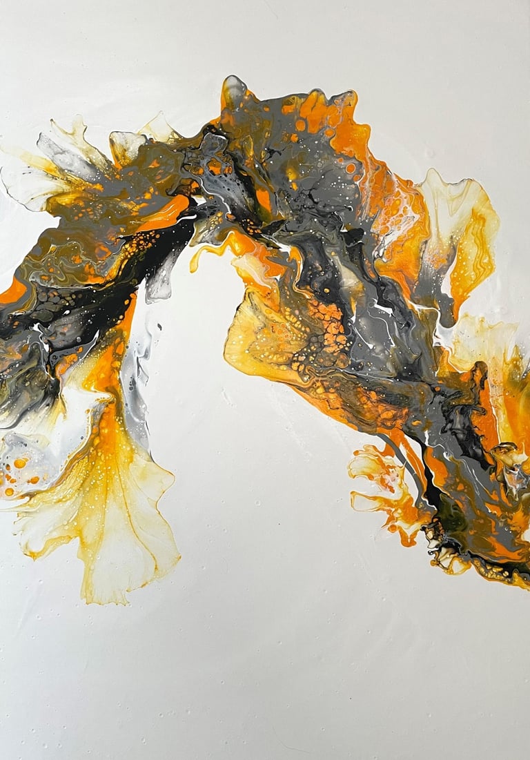 Dragons - Tableau art abstrait - art contemporain - acrylique sur toile
