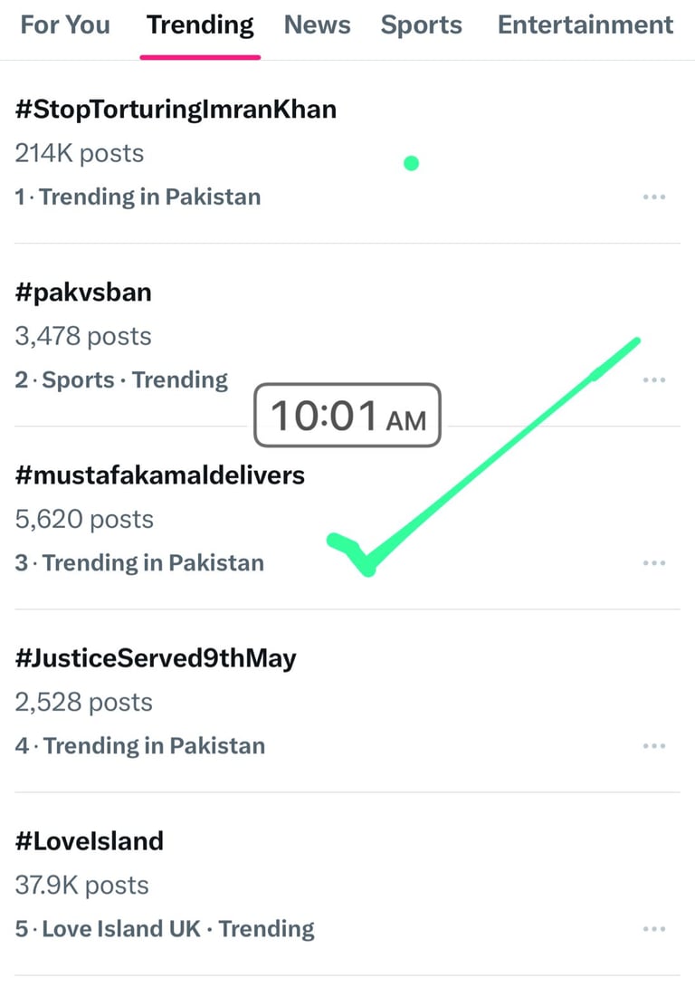 Hashtag #MustafaKamalDelivers trend set by Nadir Qureshi