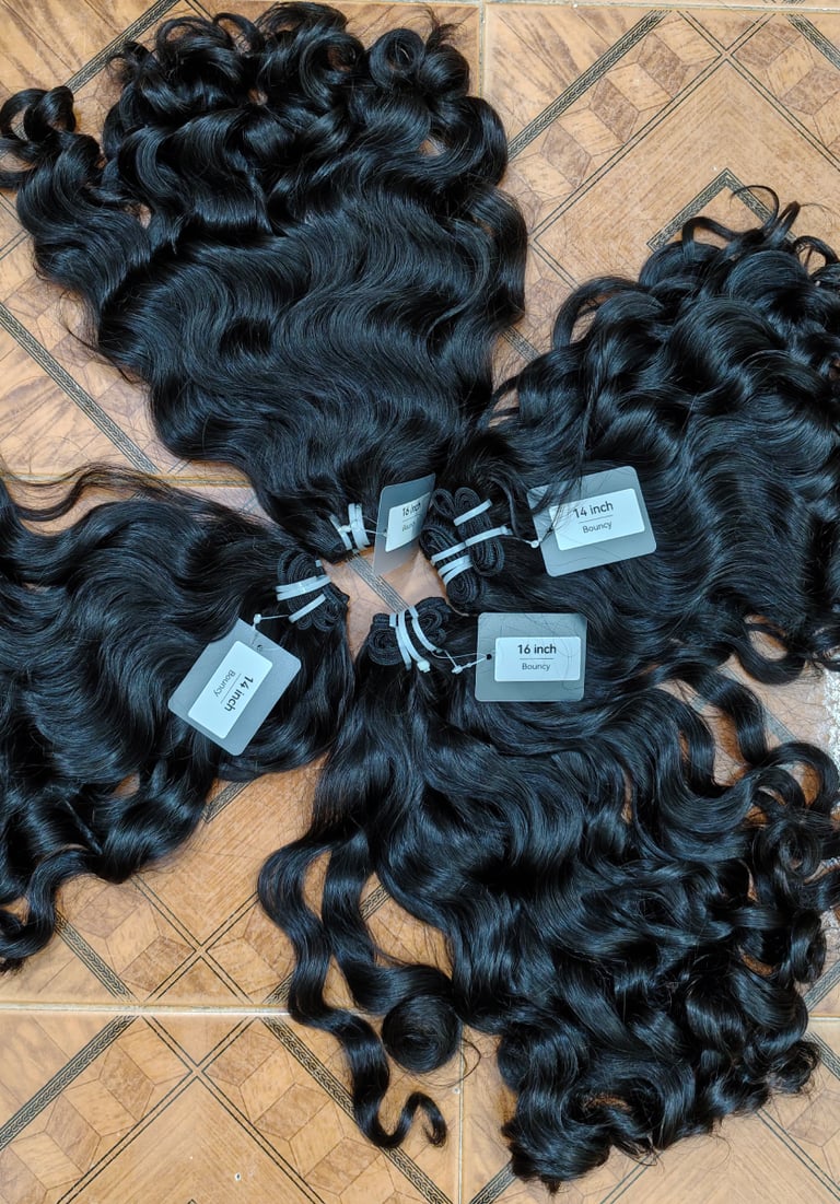 Premium Double Drawn Baby Curly Raw Human Hair Extensions by Tanori Hair Chennai India