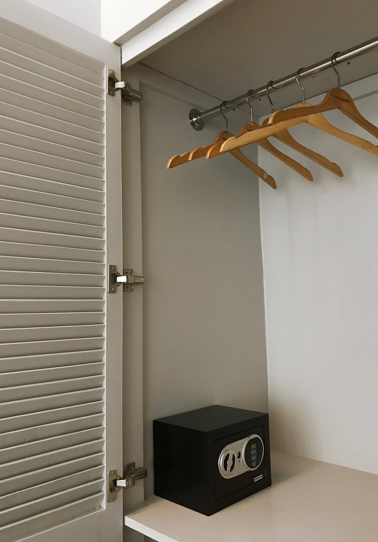 a safe inside wardrobe