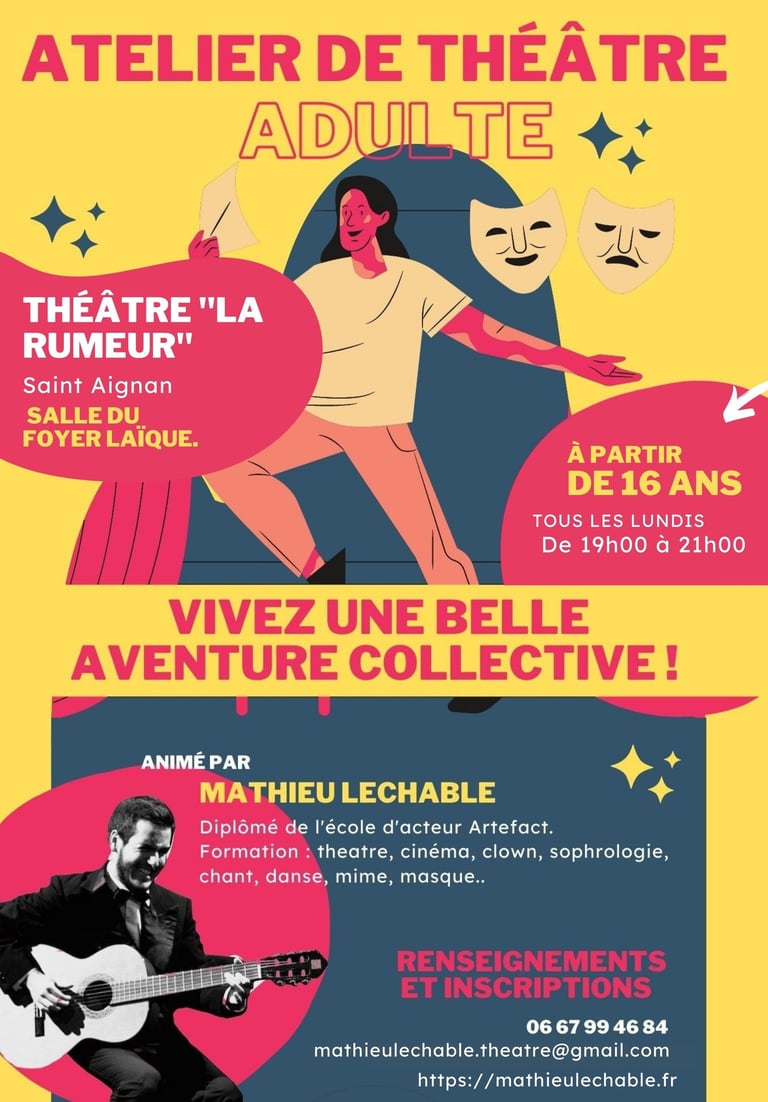 Atelier théâtre adulte Saint AIgnan