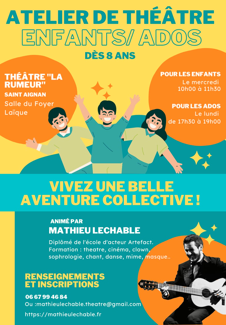 ateliers theatre enfants et ados saint aignan
