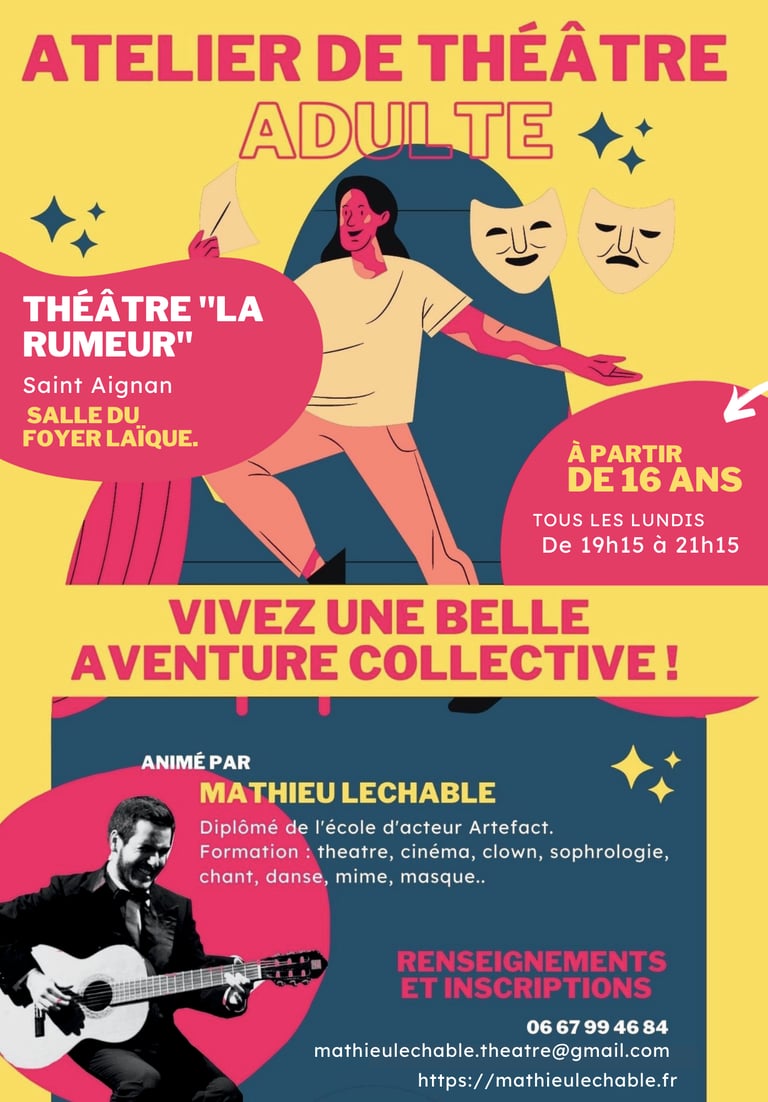 Atelier théâtre adulte saint aignan