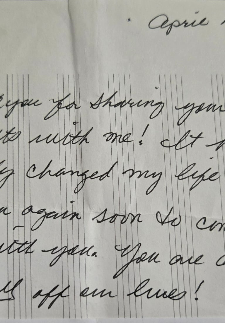 Letter From Lee Frick, Pianist