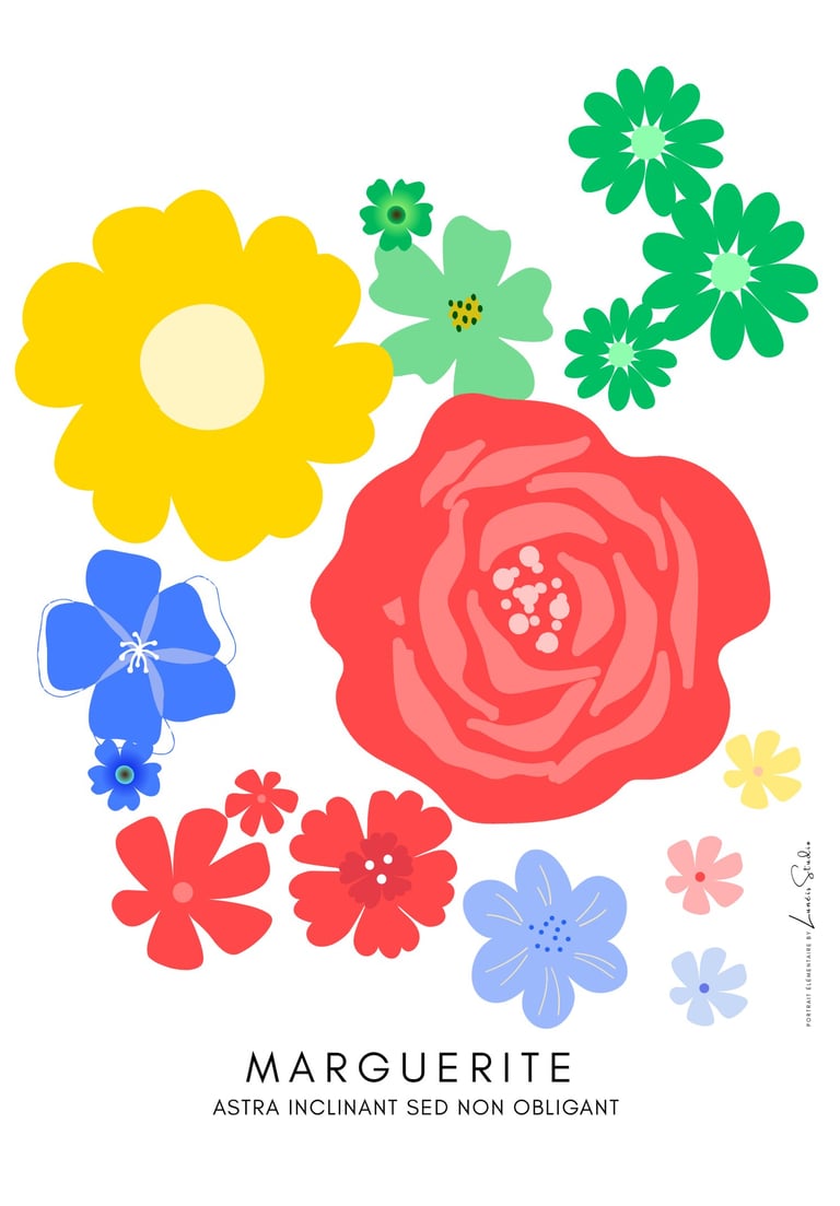 affiche personnalisée design Marguerite