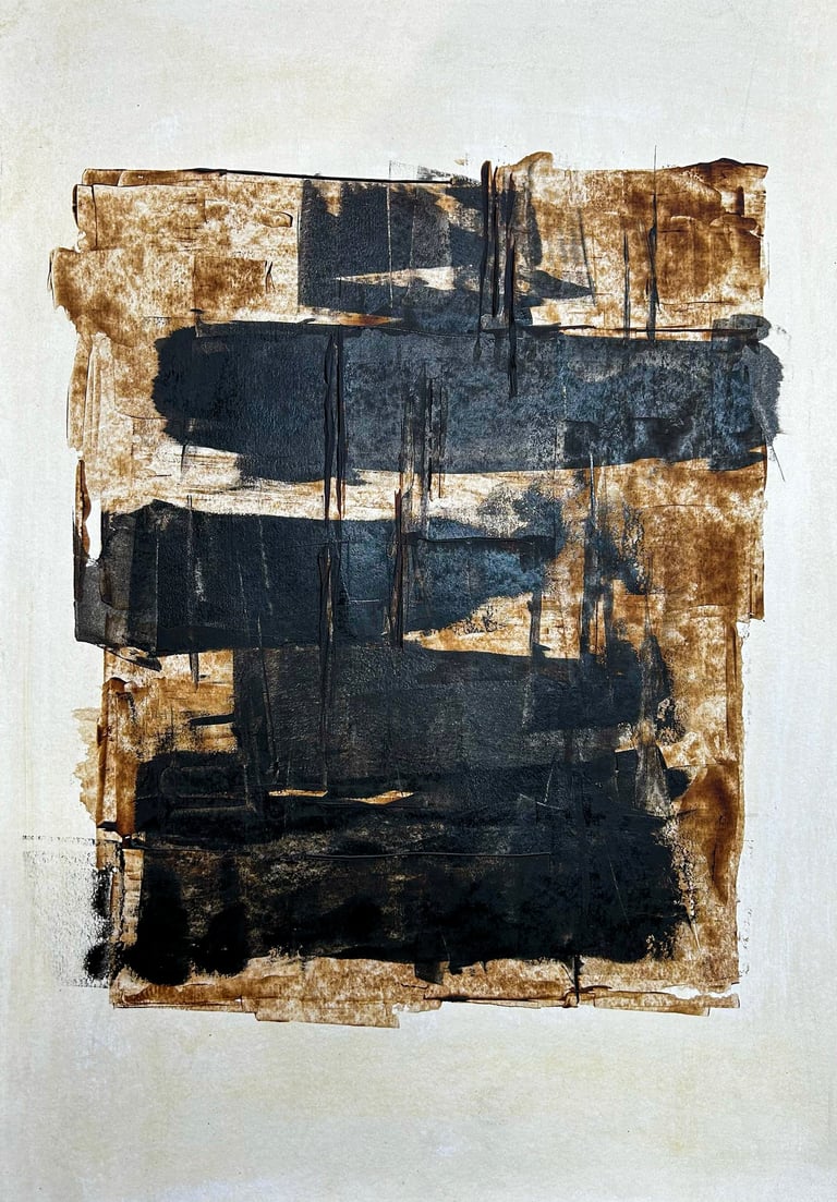 Natural pigment and ink on paper. Laurence Moracchini Ditchling. Sussex artist Brighton