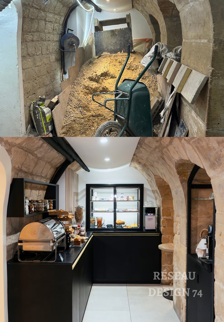 R2novation salle de déjeuner hôtel 