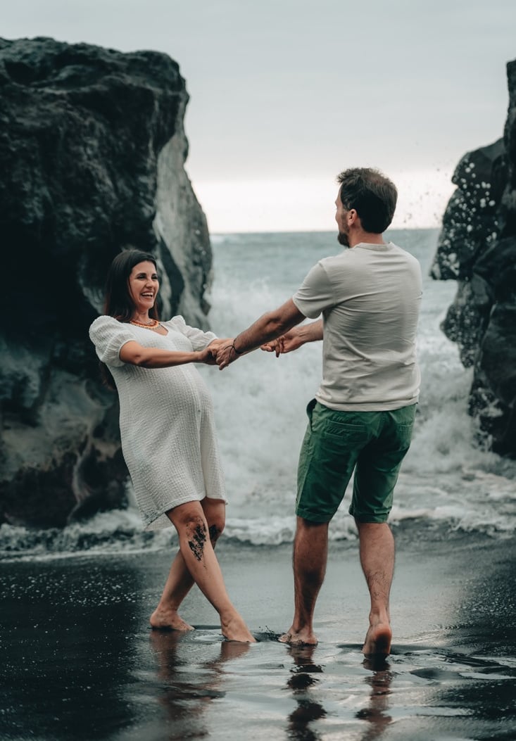 fotografía en pareja en la playa