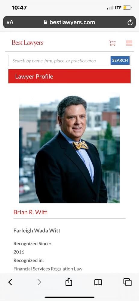 Brian Witt Best Lawyer my Shannon Falk and Gertrude Falk ass