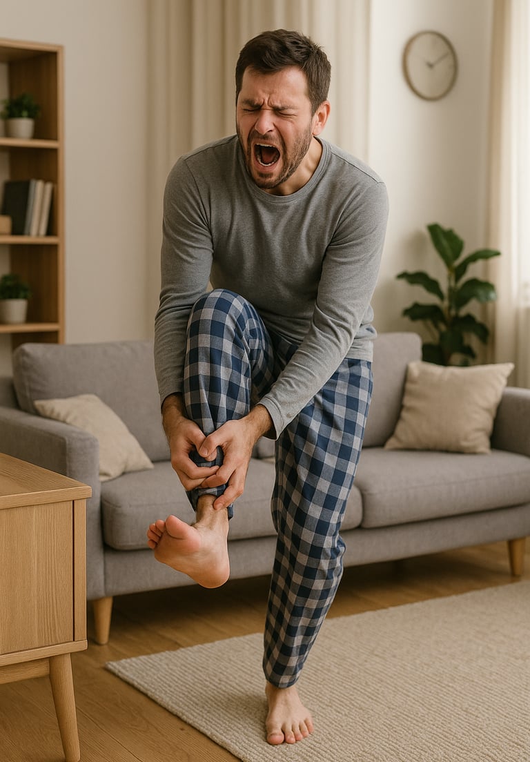 Douleur aux doigts de pieds pour la journée mondiale contre la douleur.