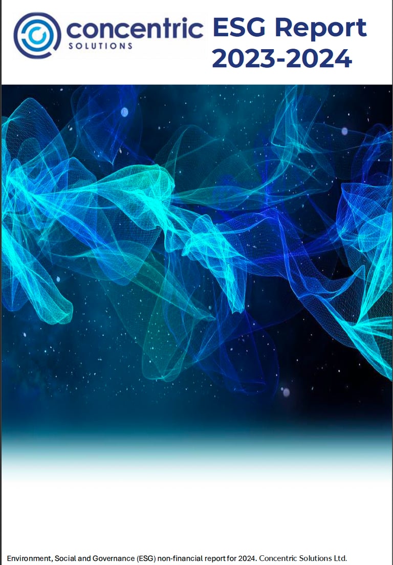 Concentric Solutions ESG sustainability report — GHG reporting and SASB framework project by Jack Mu