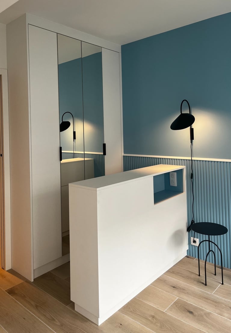 dressing miroir pour optimisation et structurations des petits espaces