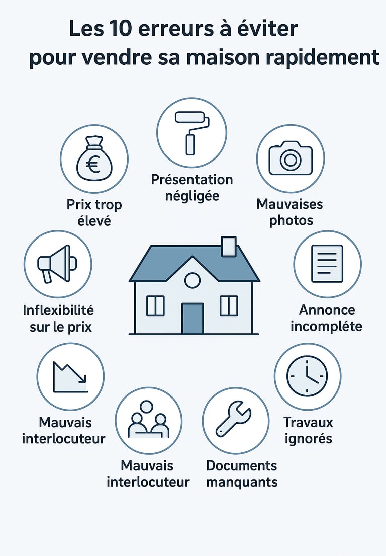 venteimmorapide.fr Les 10 erreurs qui retardent la vente d’un bien immobilier maison immeuble de