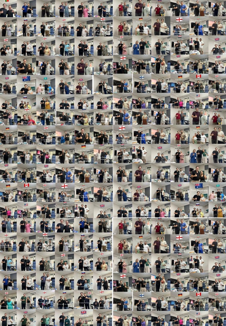 Photos of thousands of international patients who ditch their glasses