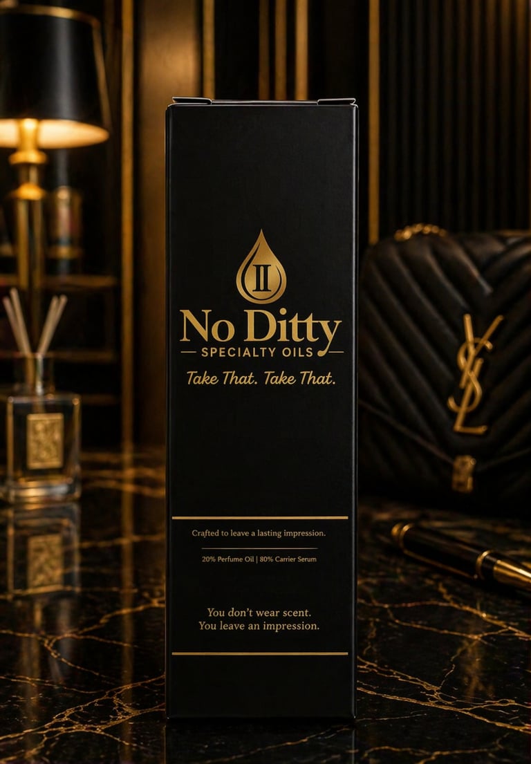 No Ditty 25% Extrait/Parfum | Pure perfume fragrance oil premium black and gold signature box.