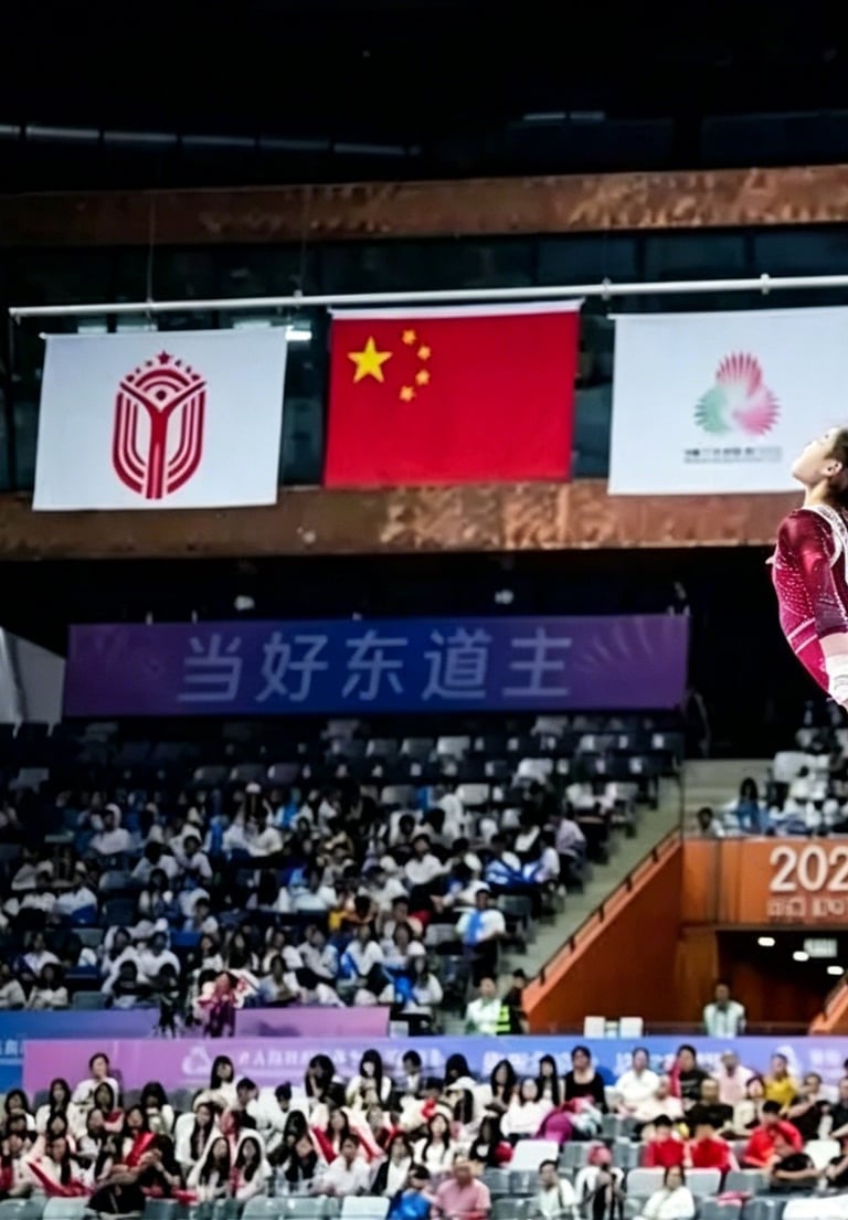 Proof of reliability: Automated flagpole lifting mechanism operating during the opening ceremony of